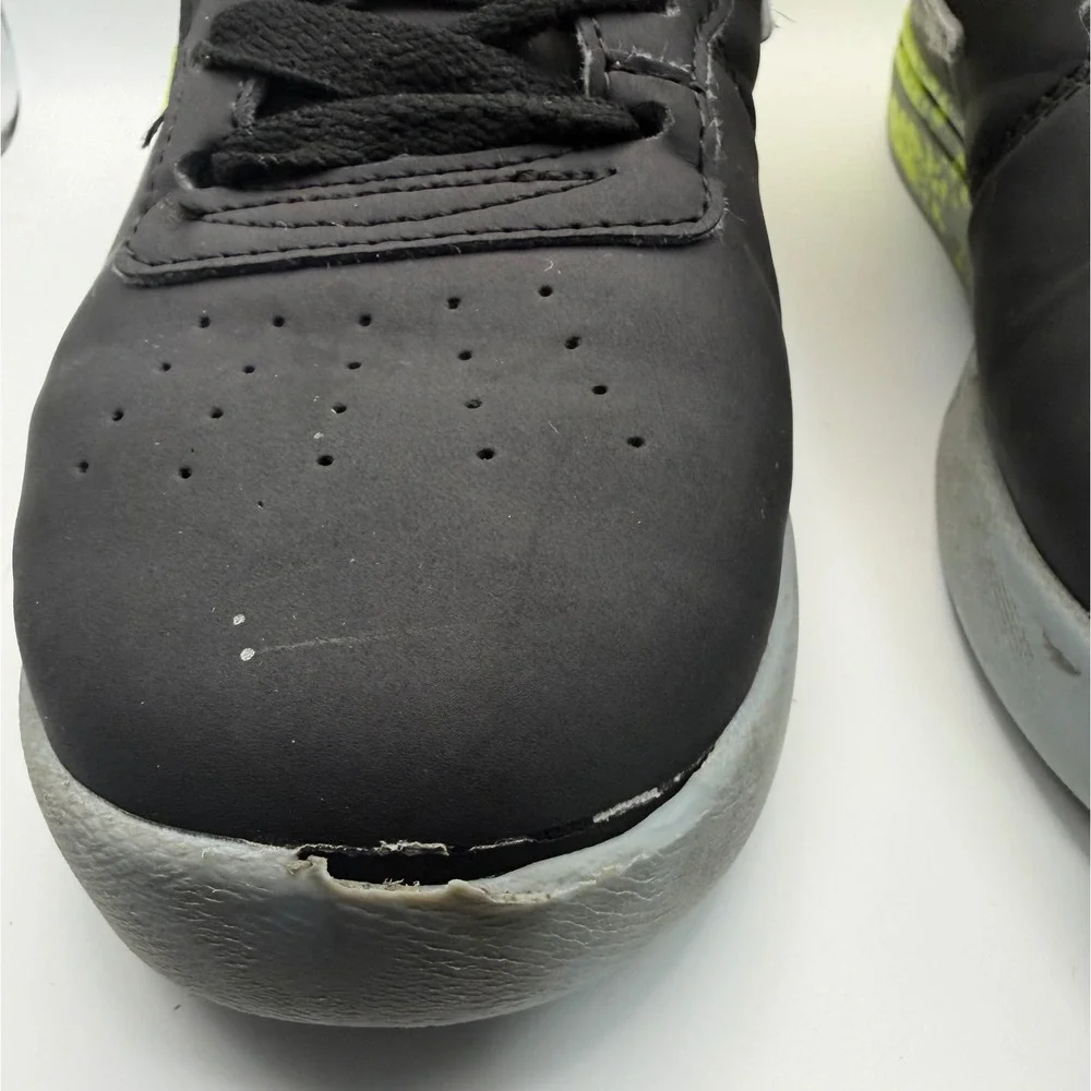 Fila Mid Top Sneaker Youth 5.5 Black Lime Green Good Paint Splatter 3FM01312-007